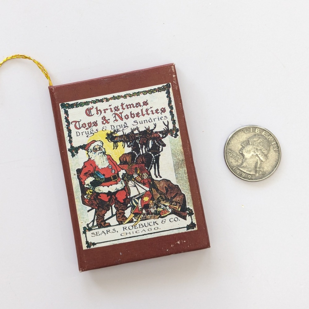 Miniature Sears Catalog Ornament Christmas Holiday Victorian Nostalgia